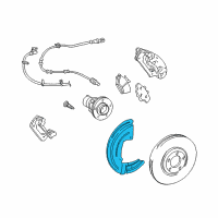 OEM 2002 Ford Thunderbird Splash Shield Diagram - XW4Z-2K004-AA