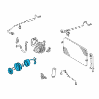 OEM 1995 Lexus ES300 Clutch Assembly, Magnet Diagram - 88410-33040