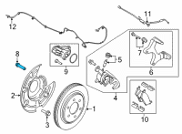 OEM 2021 Ford F-150 Caliper Support Bolt Diagram - -W718680-S439