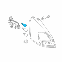 OEM 2015 Ford Fiesta Stop Lamp Bulb Diagram - 9T4Z-13466-B