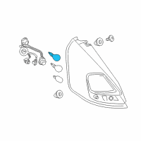 OEM Ford Fiesta Stop Lamp Bulb Diagram - 9T4Z-13466-B