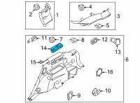 OEM 2021 Kia Sorento Cup Holder-Luggage, L Diagram - 857E3R5200