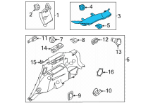 OEM Kia Sorento Trim Assembly-Gate PILLA Diagram - 85855R5000GYT