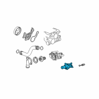 OEM 2009 Honda Fit Cover, Water Outlet Diagram - 19315-RB0-000