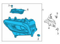 OEM Buick Enclave Headlamp Assembly Diagram - 84848266
