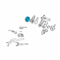 OEM 2010 Acura RDX Pulley, Water Pump Diagram - 19224-RWC-A01