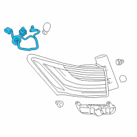 OEM 2017 Lexus CT200h Socket & Wire, Rear Combination Lamp Diagram - 81555-76020