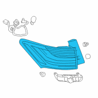 OEM 2017 Lexus CT200h Lens & Body, Rear Combination Lamp Diagram - 81551-76090