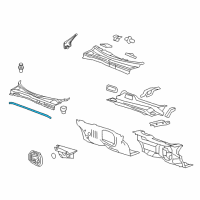 OEM 2009 Chevrolet Traverse Rear Weatherstrip Diagram - 22856052