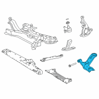 OEM 2015 Lexus NX300h Suspension Lower Control Arm Sub-Assembly Diagram - 48069-0R030