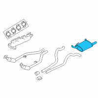 OEM 2008 Ford Mustang Muffler Diagram - 8R3Z-5230-J