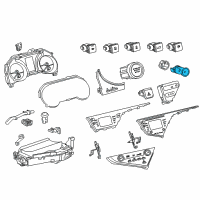 OEM 2018 Toyota Camry Hazard Switch Diagram - 84332-06110