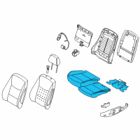 OEM 2012 BMW 128i Upholstered.Section., Basic Seat, Leather, Right Diagram - 52-10-7-251-607