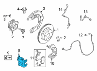 OEM 2022 BMW 330e xDrive CALIPER HOUSING LEFT Diagram - 34-20-8-836-845