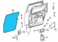 OEM 2022 Toyota Sienna Door Weatherstrip Diagram - 67871-08040