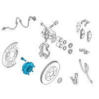 OEM Infiniti Road Wheel Hub Assembly, Front Diagram - 40202-1LA2B