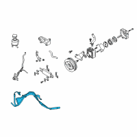 OEM 2011 Infiniti EX35 Power Steering Hose & Tube Set Diagram - 49710-1BA0A