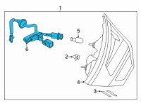 OEM Nissan Harness-Sub, Rear Combination Lamp Diagram - 26551-6RA1A