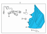 OEM 2021 Nissan Rogue Body Assy-Rear Combination Lamp, RH Diagram - 26554-6RF1A