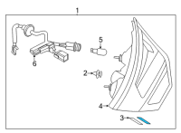 OEM 2021 Nissan Rogue Combination Lamp Assy-Rear, RH Diagram - 26550-6RF1A