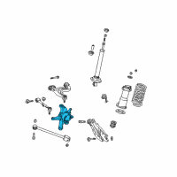 OEM 2001 Lexus IS300 Carrier Sub-Assy, Rear Axle, RH Diagram - 42304-51010