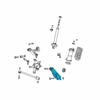 OEM 2002 Lexus IS300 Rear Suspension Control Arm Assembly, No.2, Right Diagram - 48730-51010