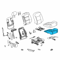 OEM 2017 GMC Yukon XL Seat Cushion Pad Diagram - 84960651