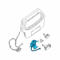 OEM Nissan Back Door Lock Assembly Window, Hatch Diagram - 90330-EA500