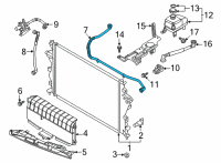 OEM Hyundai Ioniq 5 HOSE ASSY-RADIATOR, UPR Diagram - 25414-GI000