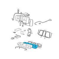 OEM 2002 Cadillac Seville Pad Asm, Rear Seat Cushion (W/O Latch) Diagram - 12459508