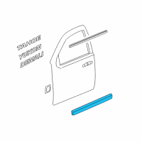 OEM 2010 GMC Yukon XL 2500 Body Side Molding Diagram - 15950342