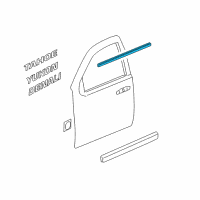 OEM 2010 GMC Yukon XL 2500 Belt Weatherstrip Diagram - 20921214