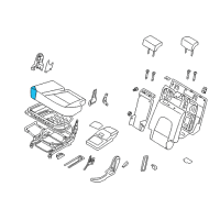OEM 2012 Hyundai Veracruz Pad Assembly-2ND Seat Cushion, LH Diagram - 89150-3J051