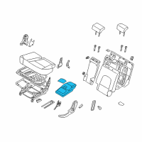 OEM Hyundai Veracruz 2Nd Seat Armrest Assembly, Left Diagram - 89900-3J100-R7B