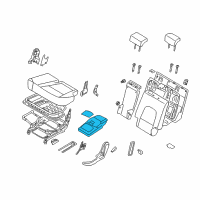 OEM 2008 Hyundai Veracruz 2Nd Seat Armrest Assembly, Left Diagram - 89900-3J100-R7B