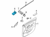 OEM Hyundai Santa Cruz UNIT ASSY-POWER WINDOW SUB Diagram - 93581-N9150-4X