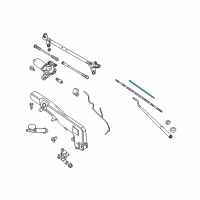 OEM 2011 Nissan Frontier Wiper Blade Refill, Driver Diagram - 28895-EA000