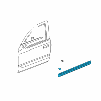 OEM 2000 Honda CR-V Protector, L. FR. Door *NH590* (BUMPER MEDIUM DARK GRAY) Diagram - 75322-S10-003ZA