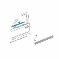 OEM 1999 Honda CR-V Molding Assy., L. FR. Door Diagram - 72450-S10-003