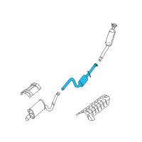 OEM 2005 Chrysler Sebring Exhaust Pipe Diagram - 4764930AD