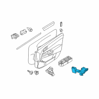 OEM Saturn Astra Lamp, Front Side Door Inside Handle Illuminate Diagram - 13157439