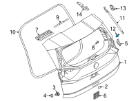 OEM Ball Stud-Back Door Stay Diagram - 90457-4BA1A