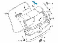 OEM 2021 Nissan Rogue Hinge Assy-Back Door, LH Diagram - 90401-6RR0A