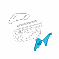 OEM 2000 Chevrolet Corvette Window Regulator Diagram - 15781690