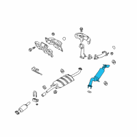 OEM 2009 Mercury Mariner Resonator W/Pipe Diagram - 9E6Z-5A212-B