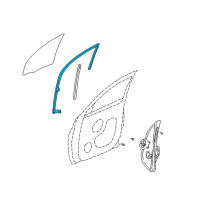 OEM 2008 Chrysler PT Cruiser WEATHERSTRIP-Front Door Glass Diagram - 4724776AE