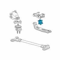 OEM 2005 Honda S2000 Rubber, Transmission Mounting Diagram - 50806-S2A-000