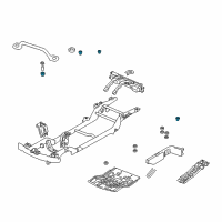 OEM 2004 Chevrolet Tracker Cushion, Body Bolt Upper Diagram - 30021191