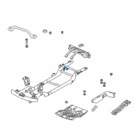 OEM 2003 Chevrolet Tracker Bracket, Rear Axle Tie Rod Diagram - 91176265