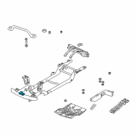 OEM 2002 Chevrolet Tracker Bracket, Front Suspension Frame (On Esn) Diagram - 91174831